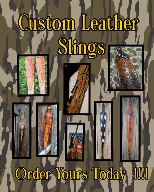 Custom leather rifle slings